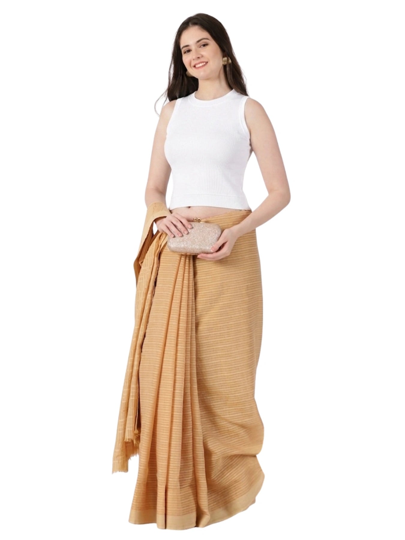 Women Plain Stretchable Sleeveless Close Neck RIB Blouse U0241 White