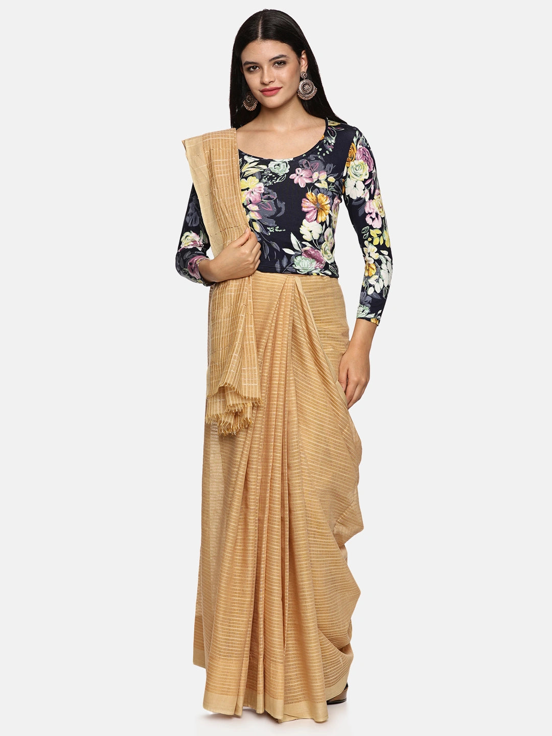 Women Allover Printed Three Fourth Sleeve Viscose Stretchable Blouse UA010 - notyetbyus