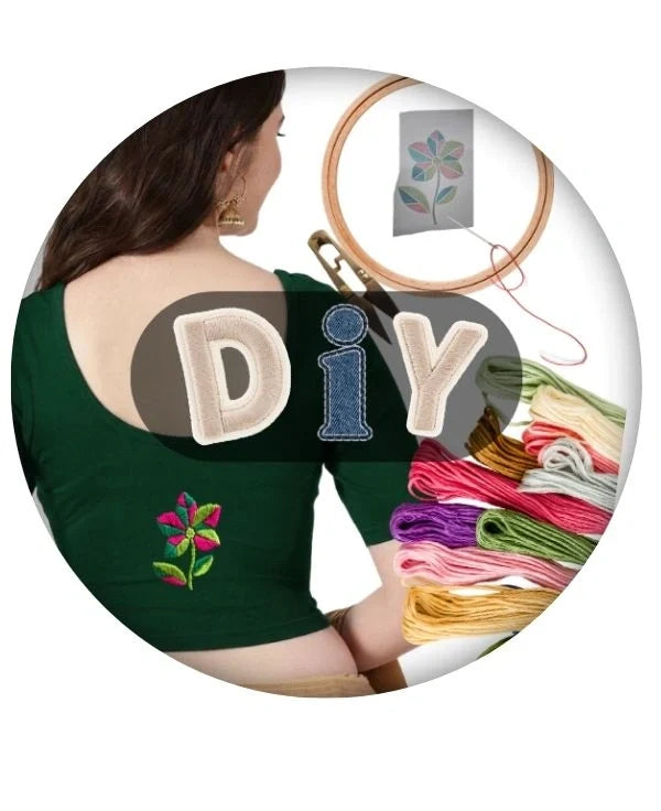 DIY Hand Embroidery Kit for Blouse
