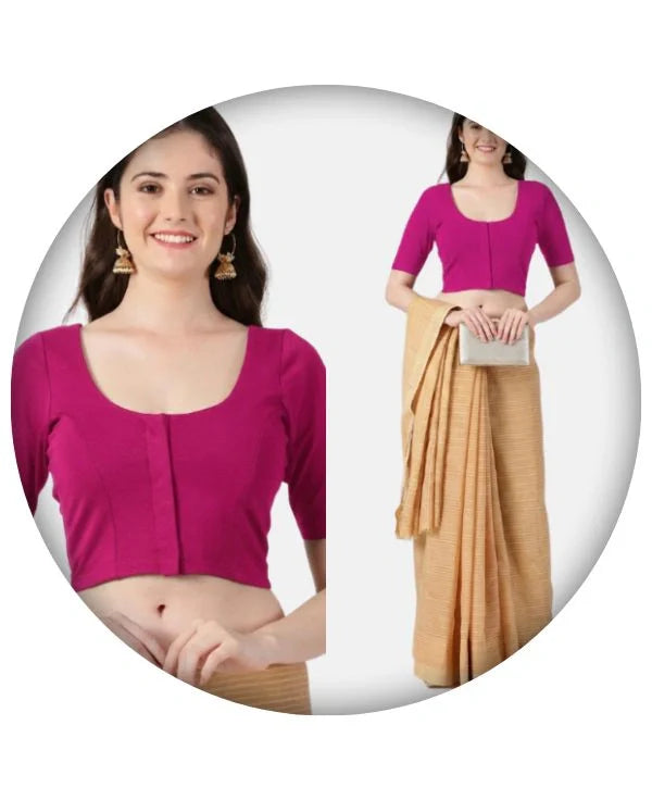 Front Open Half Sleeve Blouse