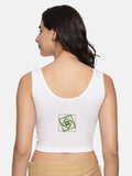 DIY Embroidery Kit with Women Stretchable Sleeveless Blouse E05 – White