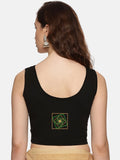 DIY Embroidery Kit with Women Stretchable Sleeveless Blouse E05 – Black