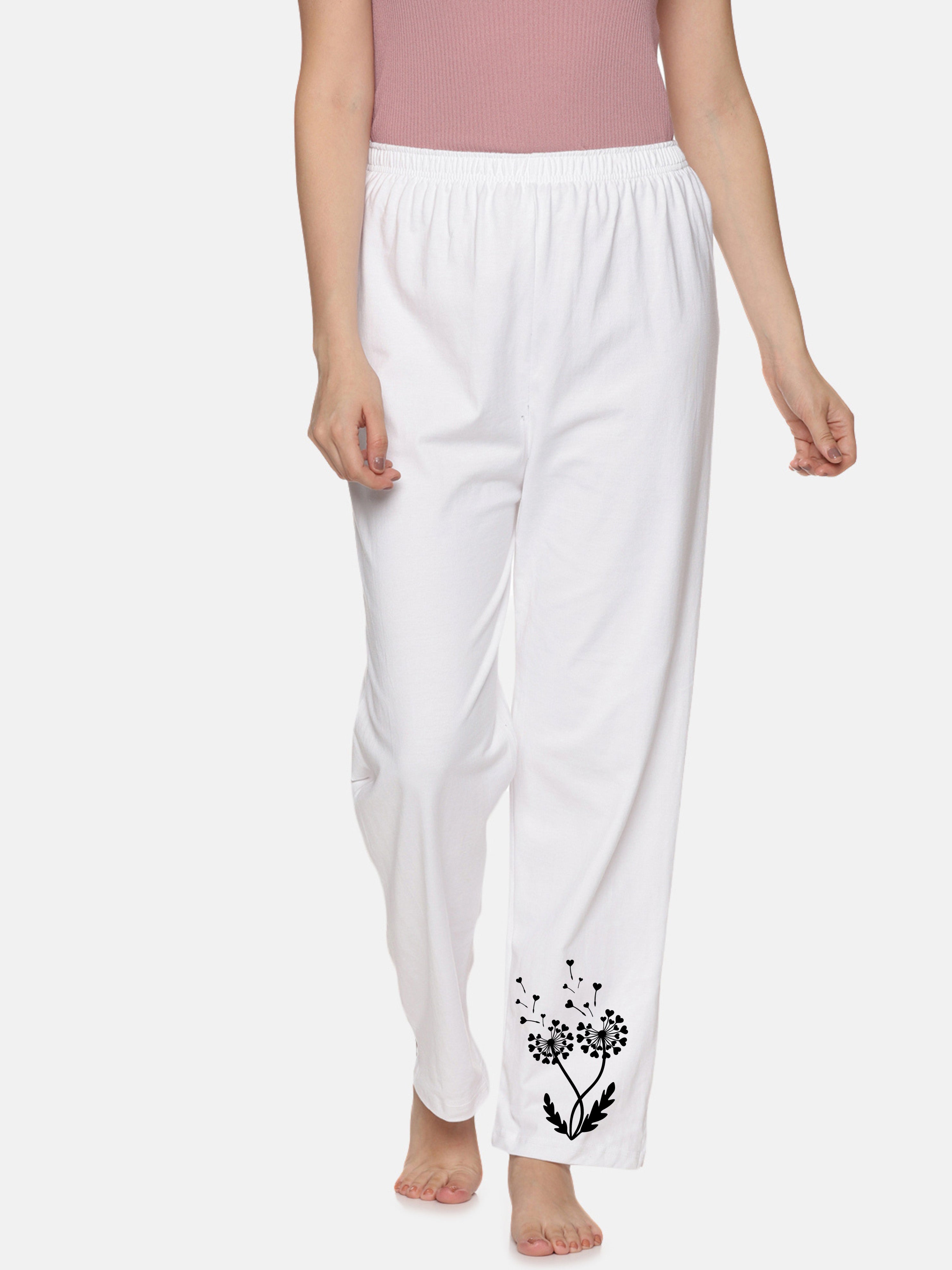Women Printed Cotton Lounge Pants NYP418K - notyetbyus