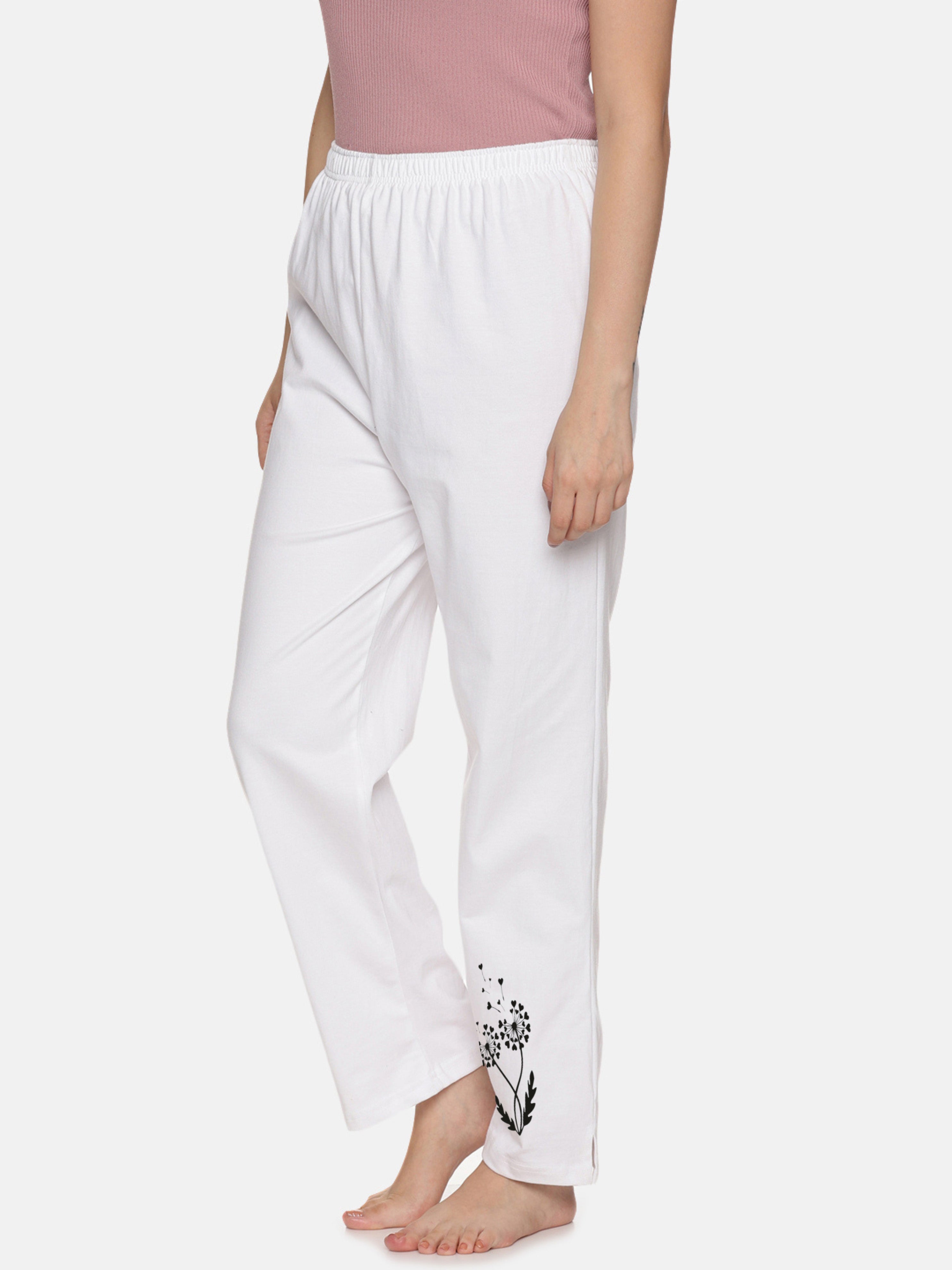 Women Printed Cotton Lounge Pants NYP418K - notyetbyus