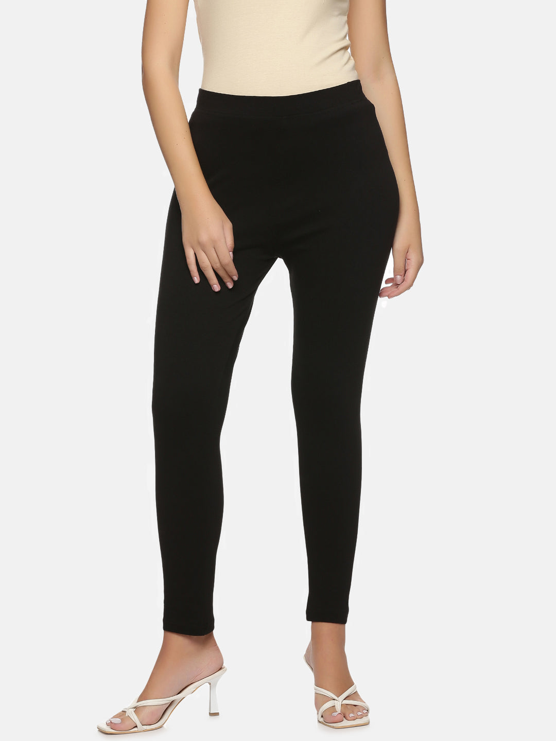 Women Solid Ankle Length Leggings NY575 - notyetbyus