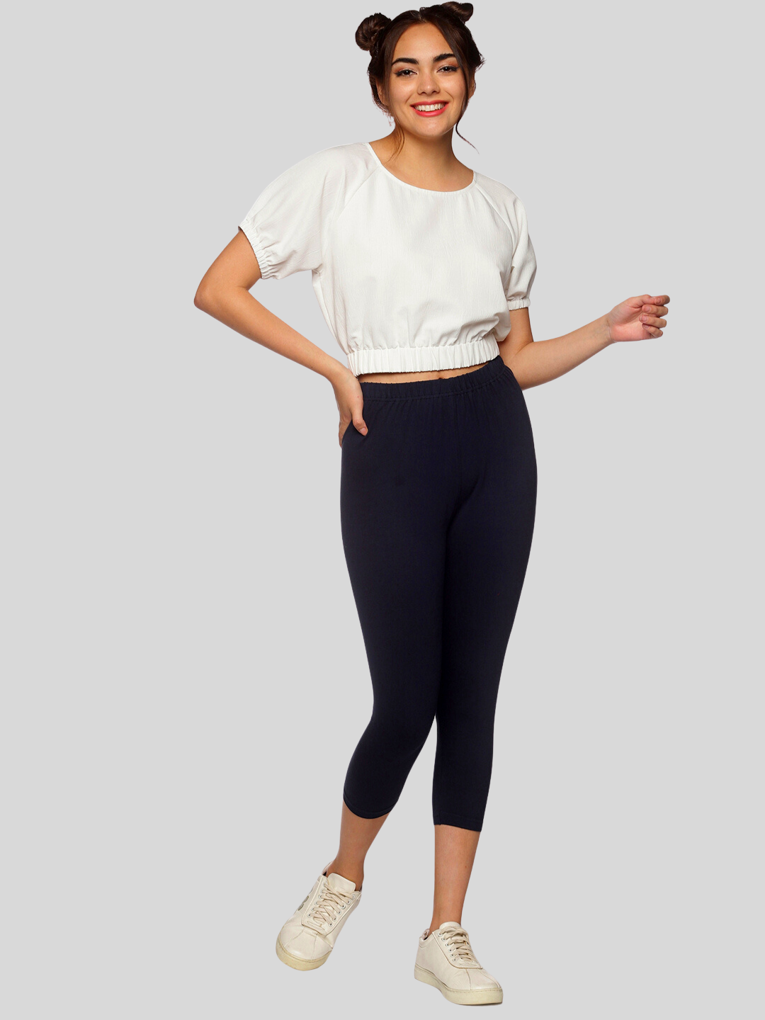 Women Stretchable Legging Capri NYC491 - notyetbyus