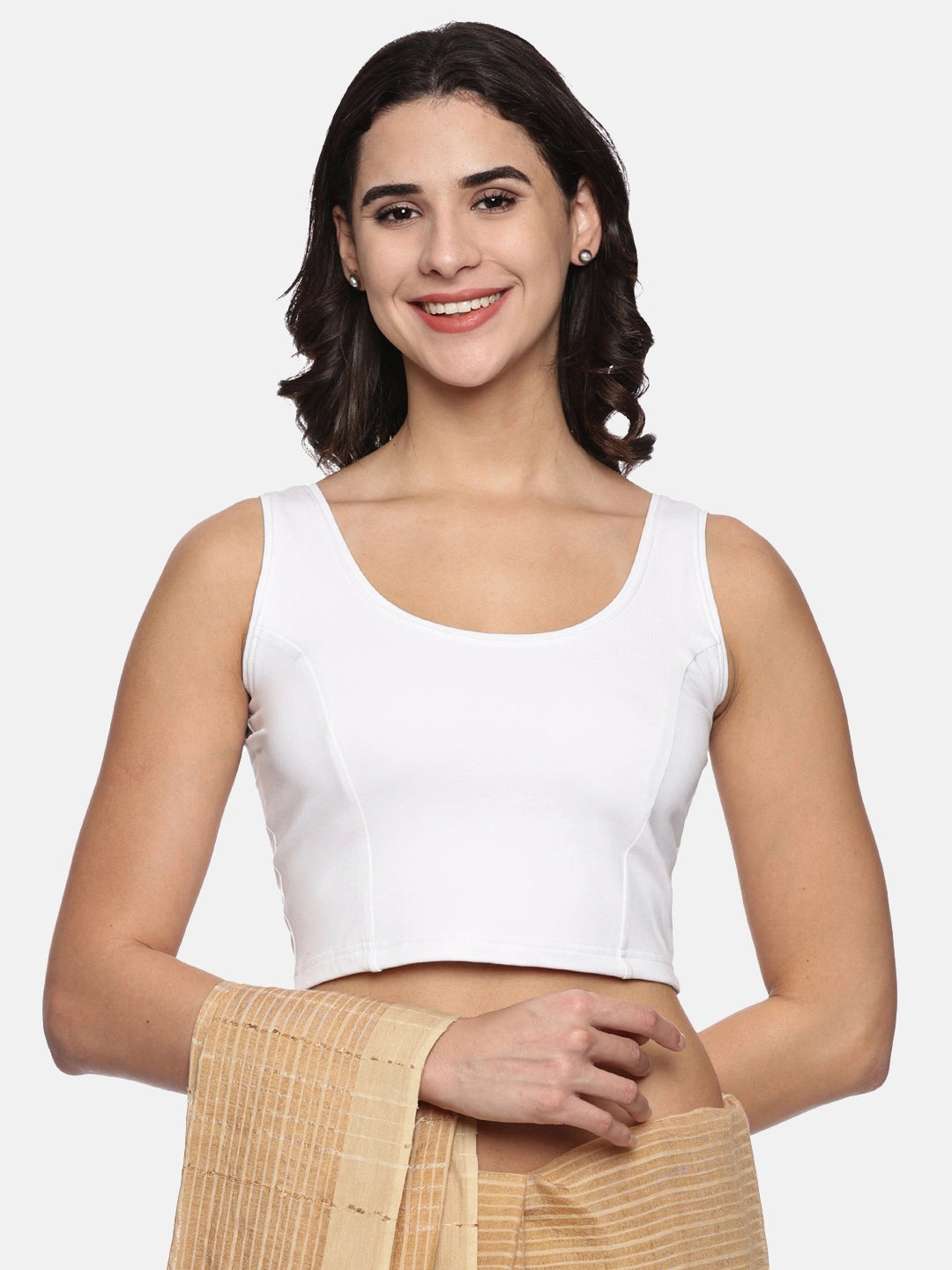 Women Sleevless Plain Stretchable  Blouse U0201 - notyetbyus