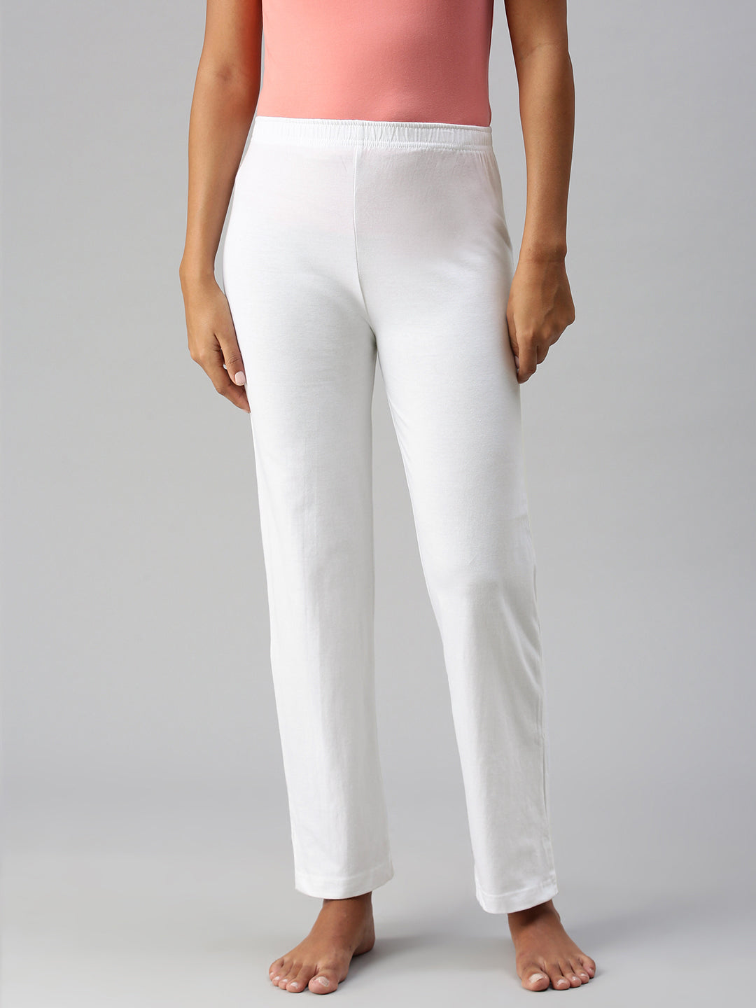 Women Mid rise Solid Side Slit Pant NYP418 - notyetbyus