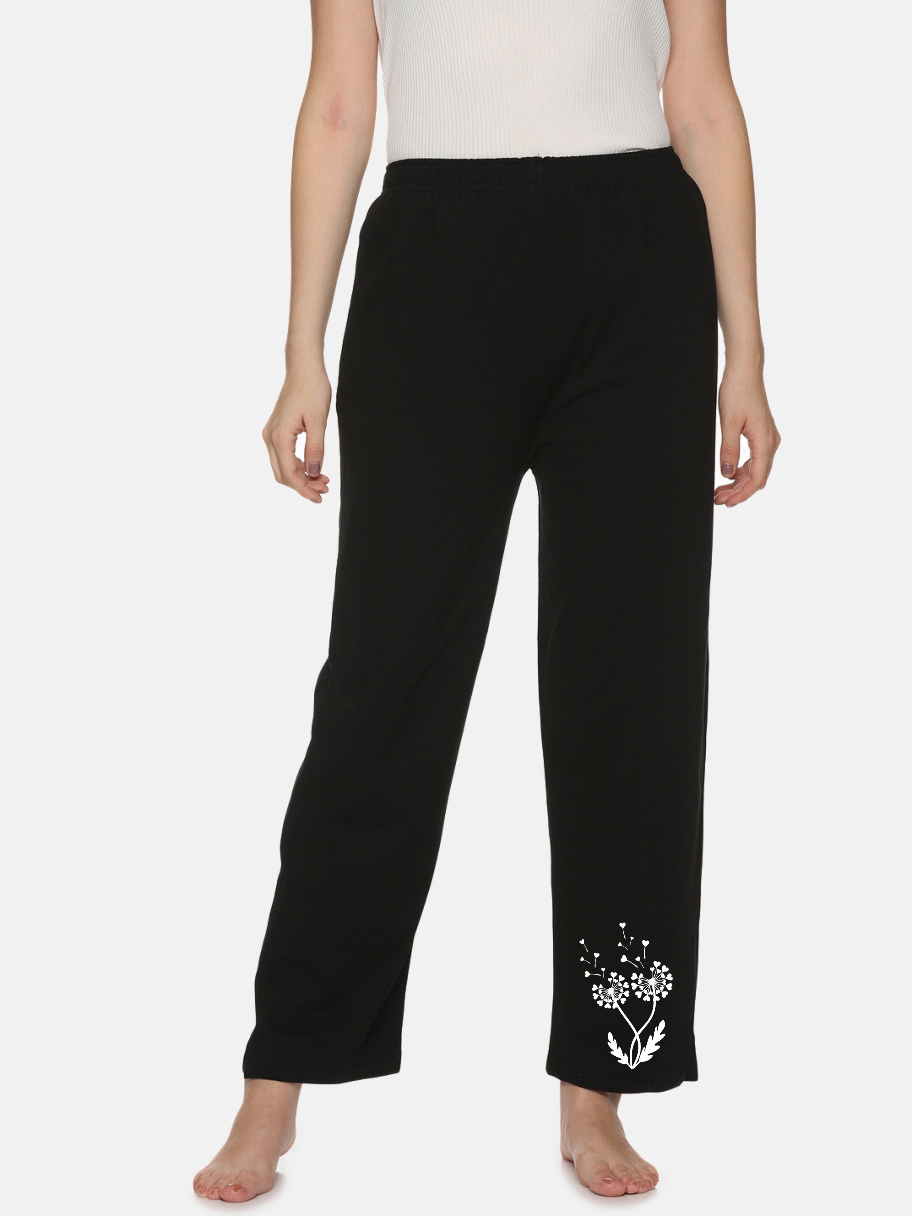 Women Printed Cotton Lounge Pants NYP418K - notyetbyus