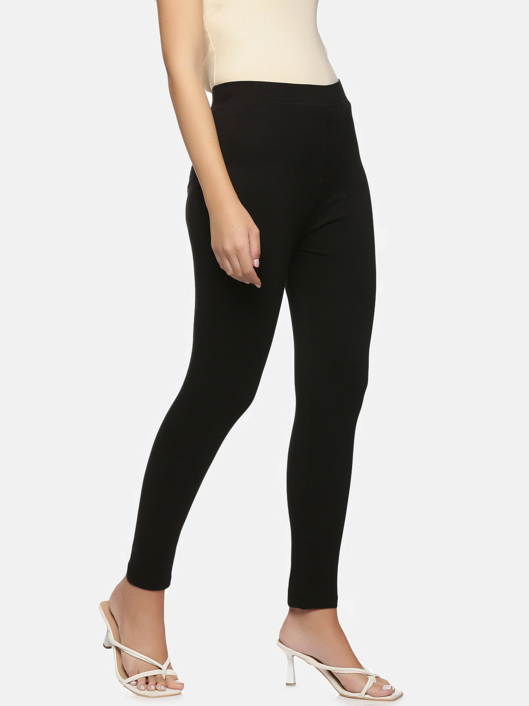 Women Solid Ankle Length Leggings NY575 - notyetbyus