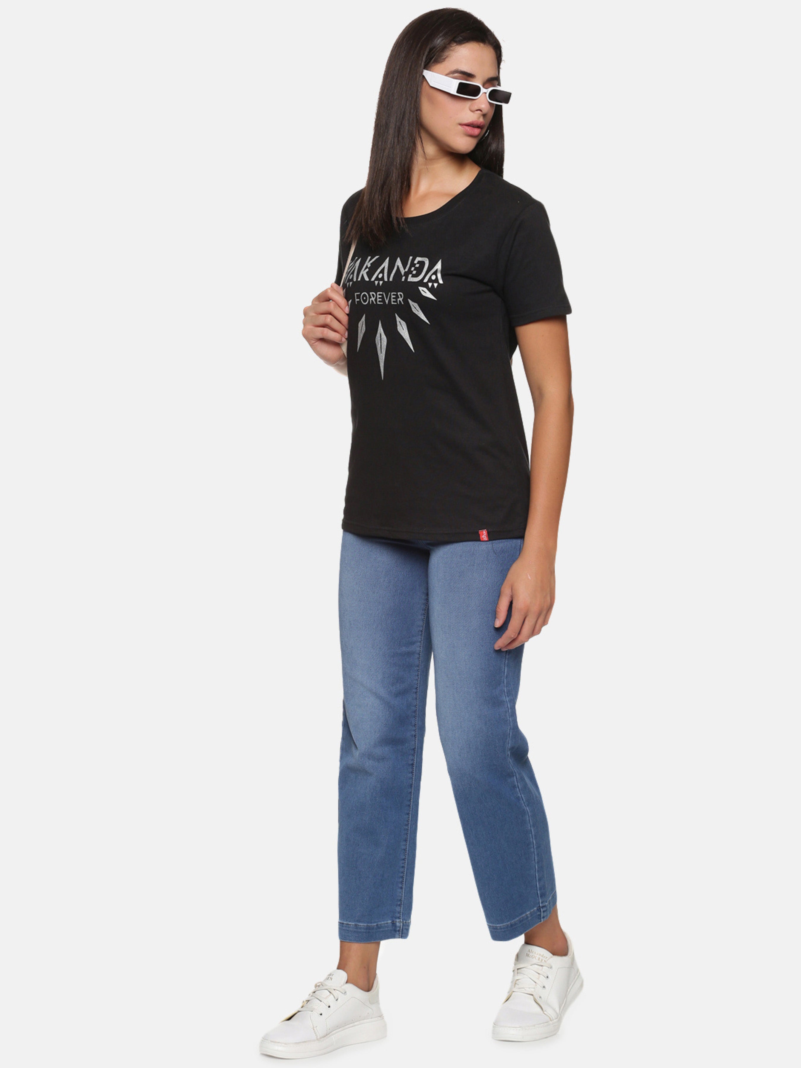 WAKANDA Womens Marvel  Panther Neclace Tshirt NY55 - notyetbyus