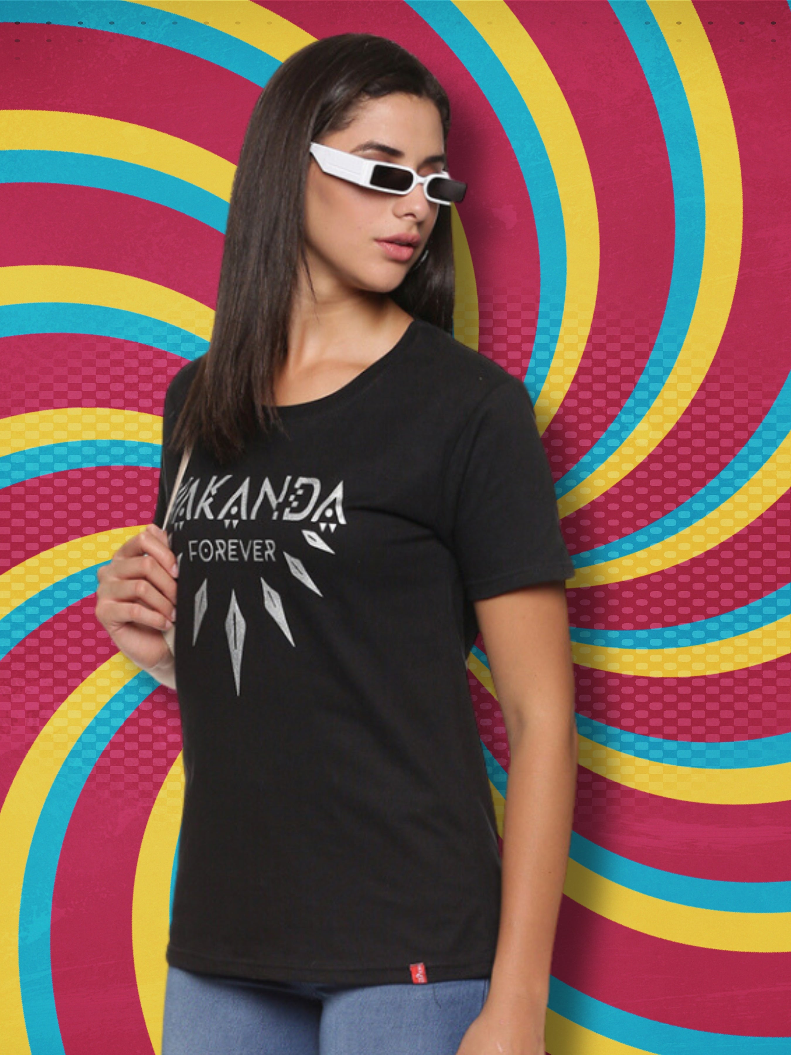 WAKANDA Womens Marvel  Panther Neclace Tshirt NY55 - notyetbyus