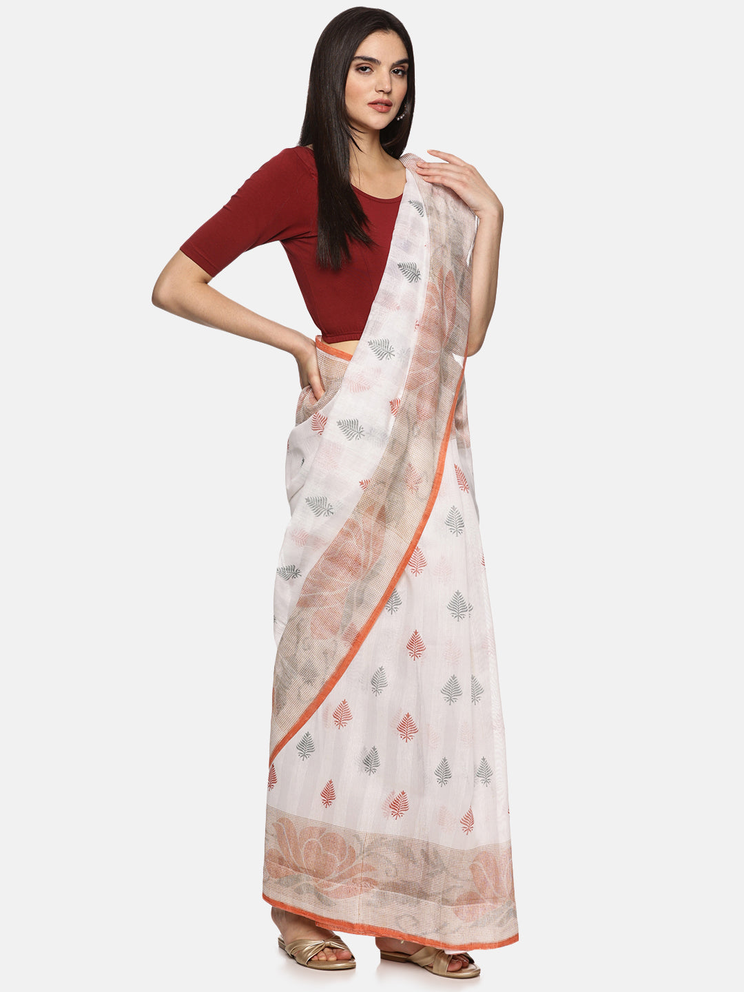 Women Back Printed Stretchable Blouse U017 - notyetbyus