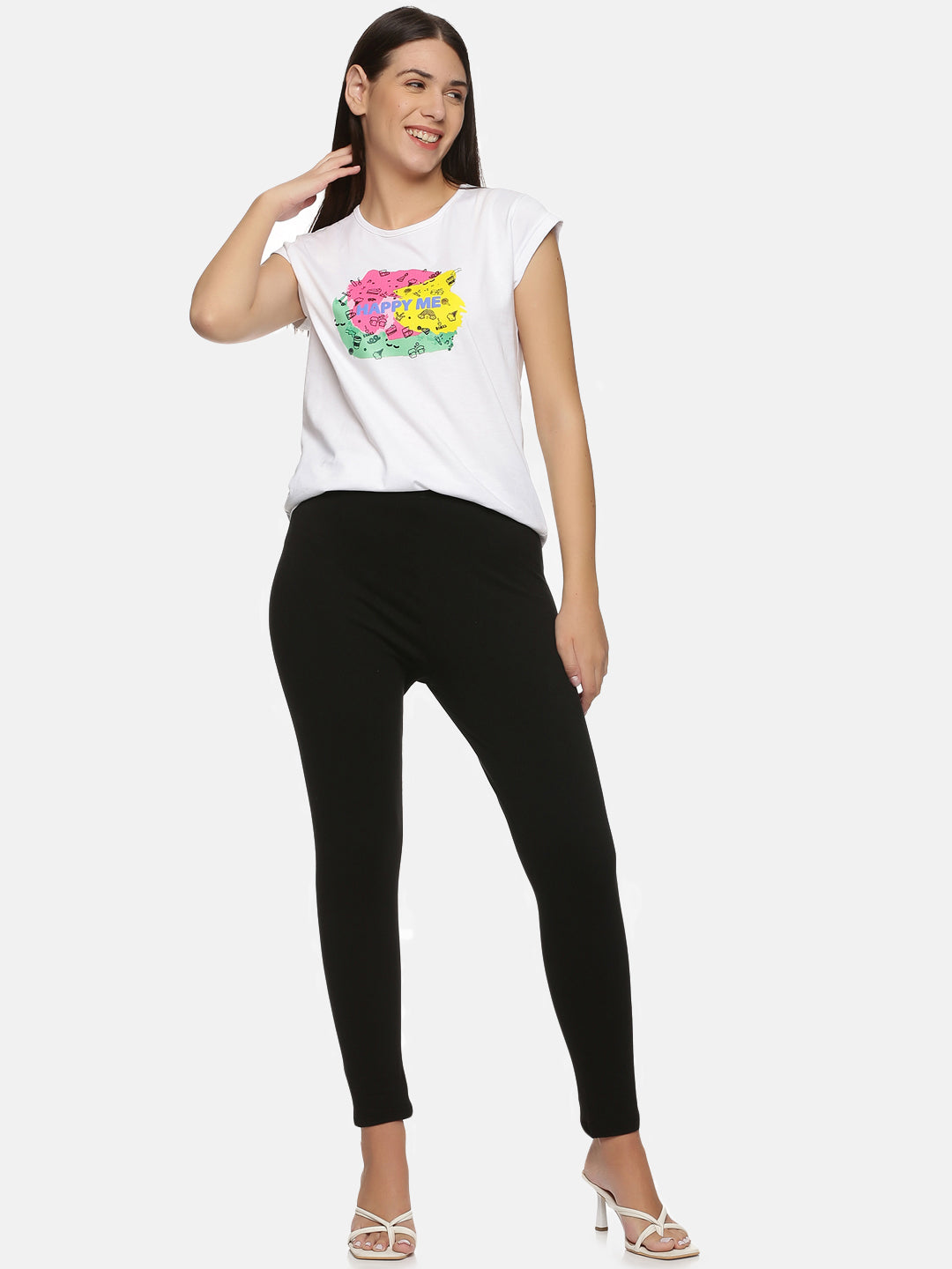Women Solid Ankle Length Leggings NY575 - notyetbyus