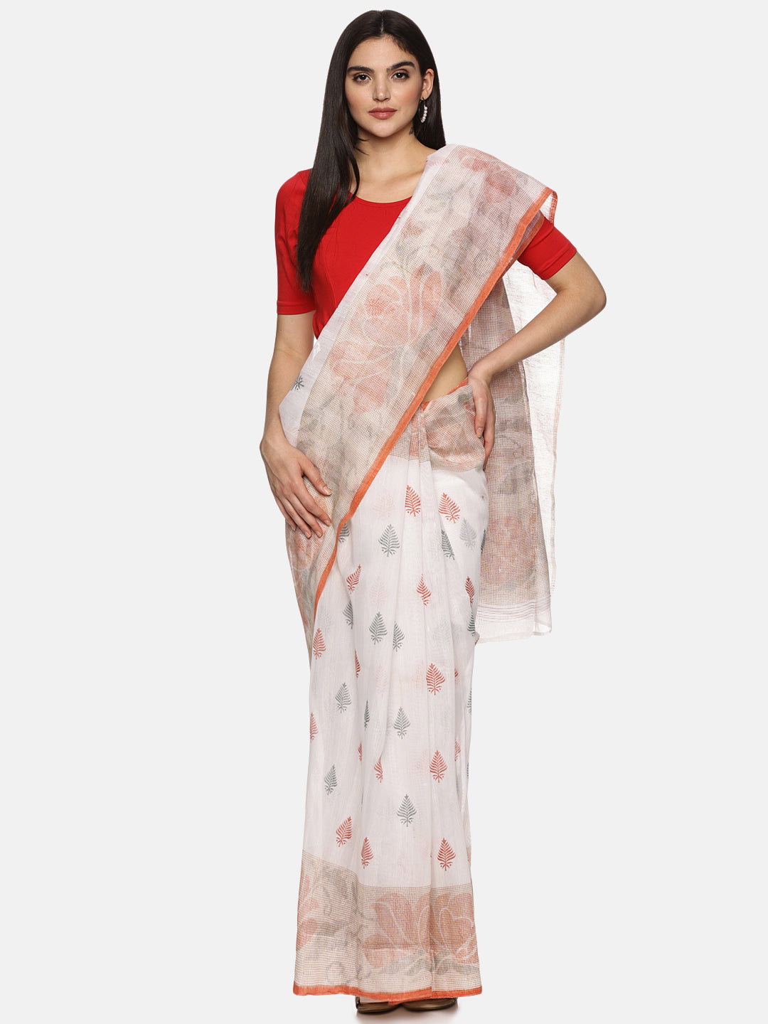 Women Back Printed Stretchable Blouse U025 - notyetbyus