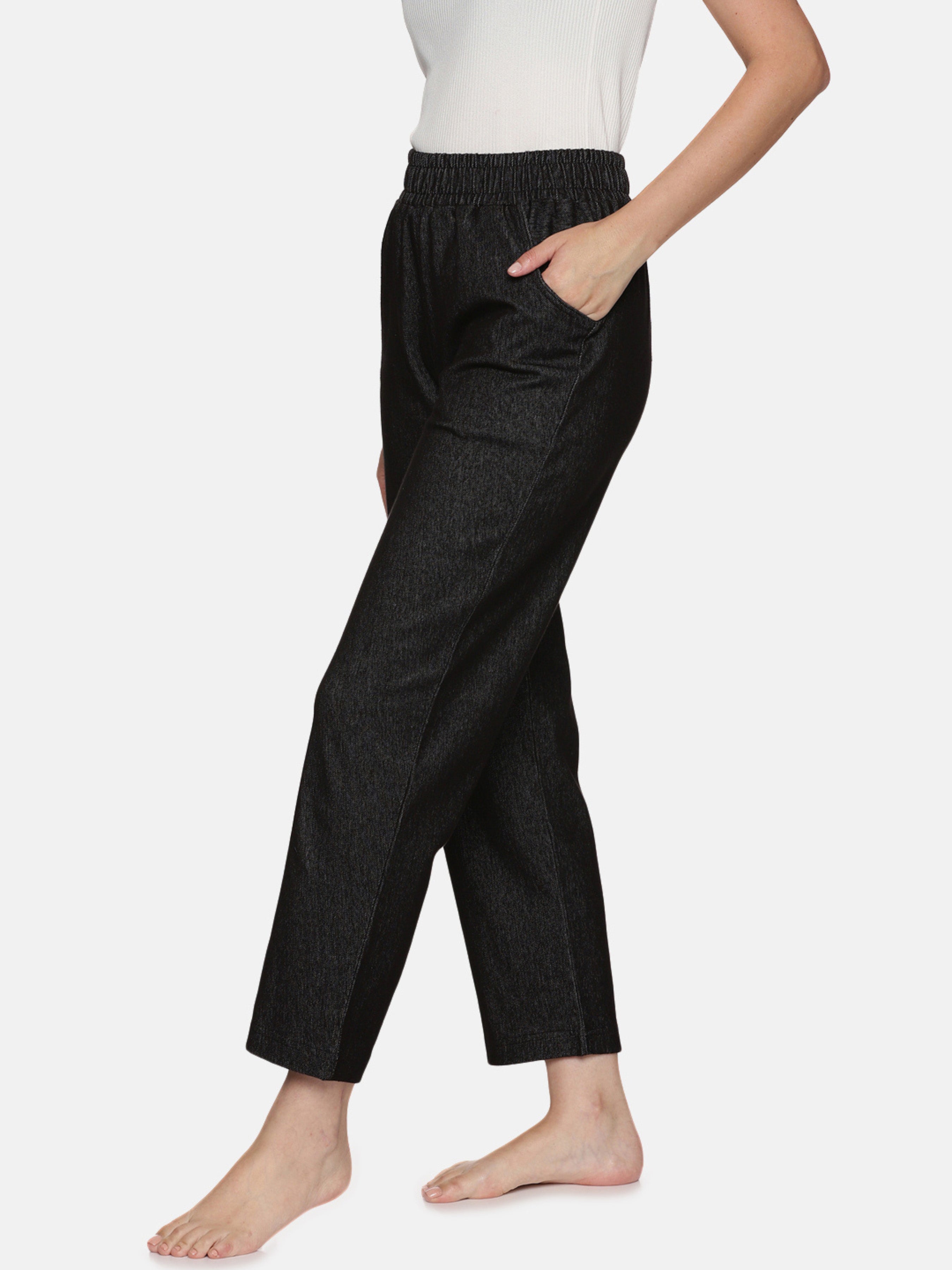 Women knit denim stretchable Pant NYS569 - notyetbyus