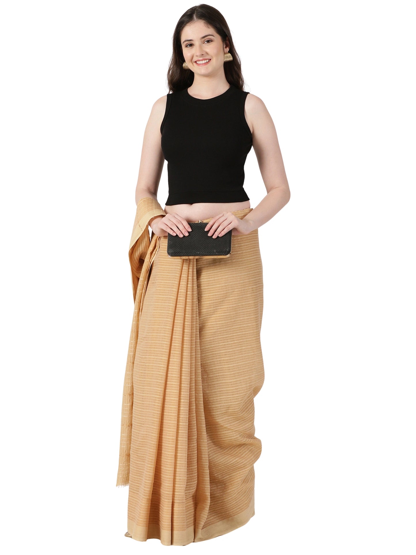 Women Plain Stretchable Sleeveless Close Neck RIB Blouse U0241 Black