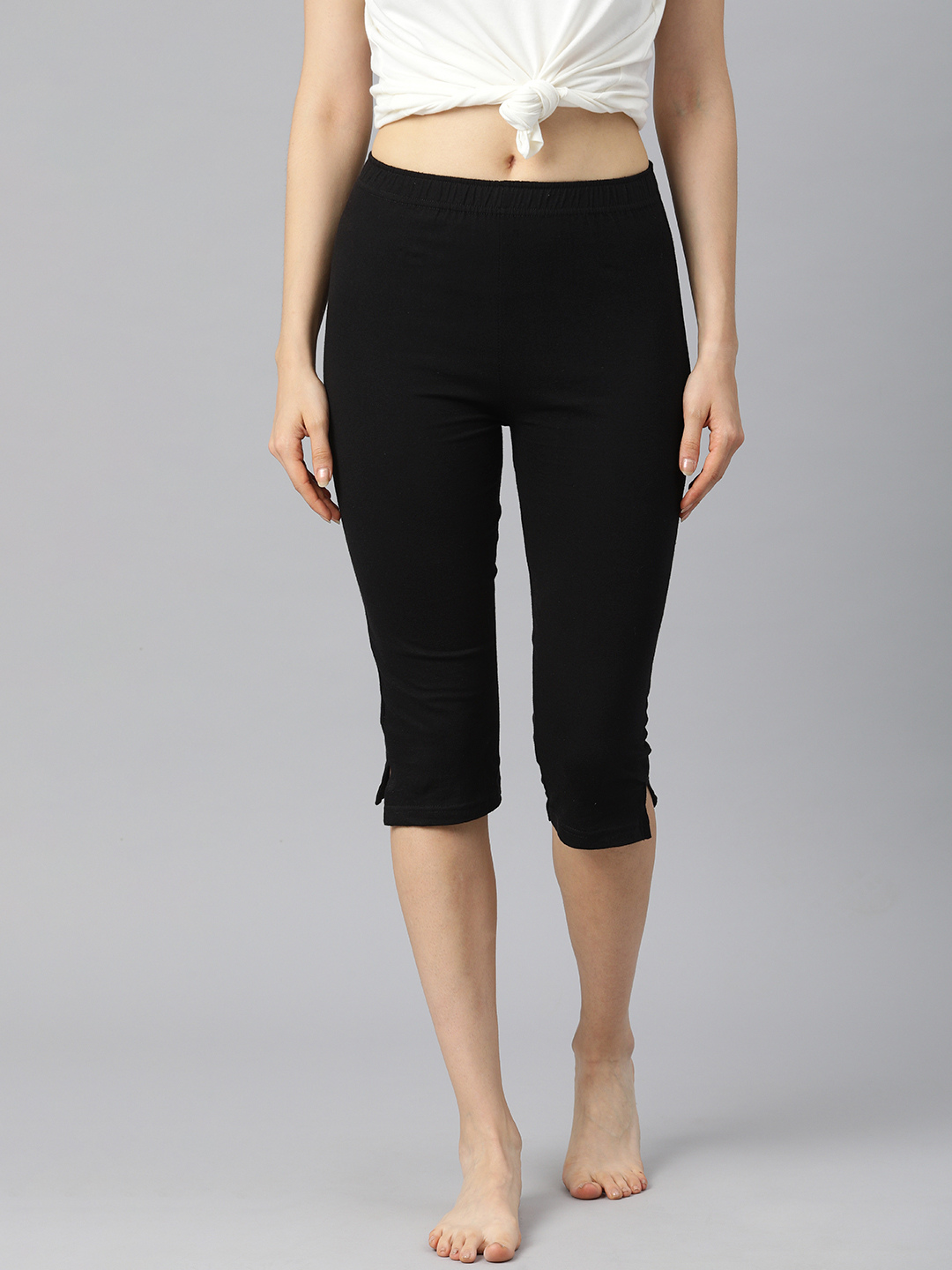 Women Side Slit Capri NYC351 - notyetbyus