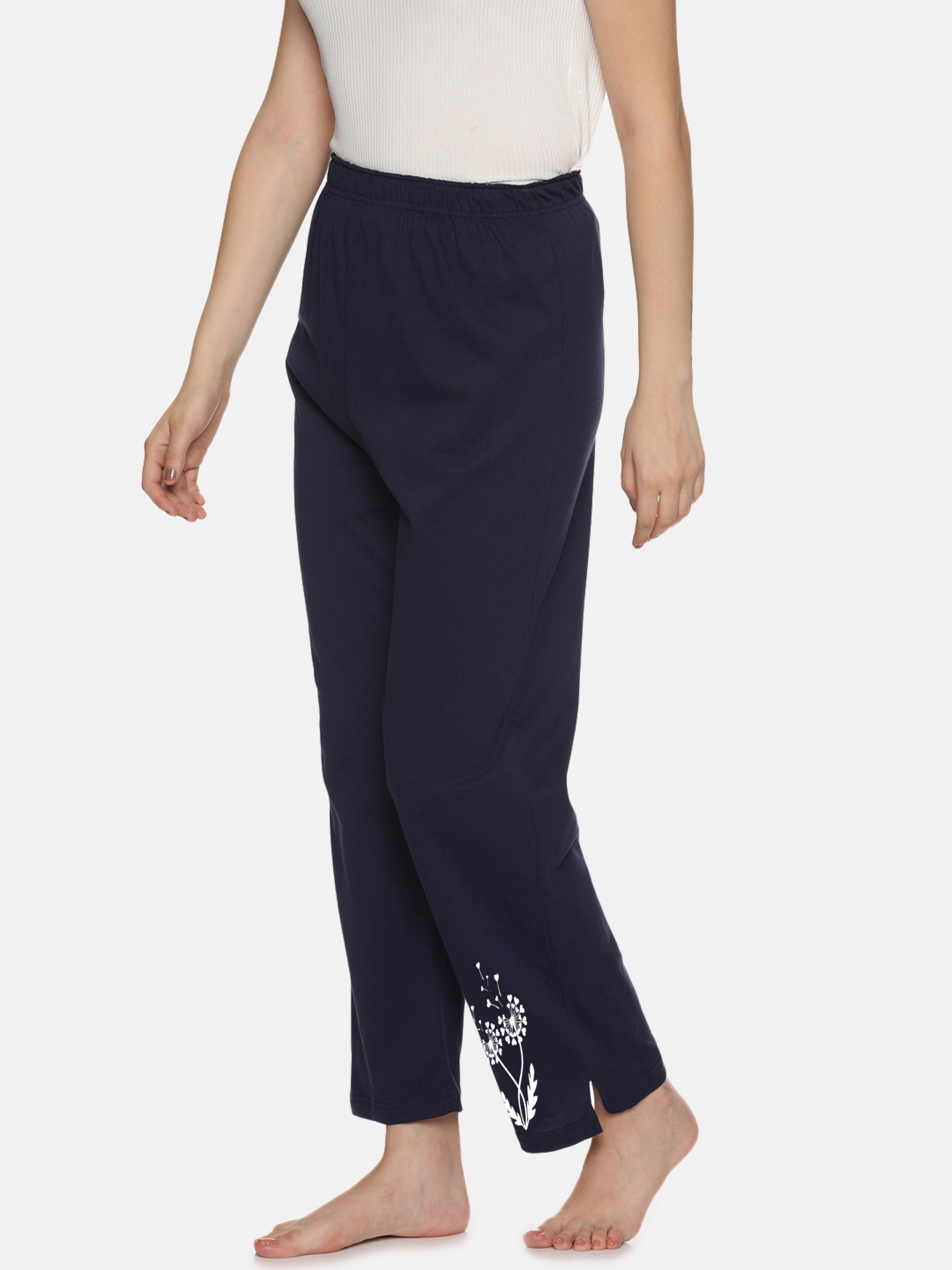 Women Printed Cotton Lounge Pants NYP418K - notyetbyus