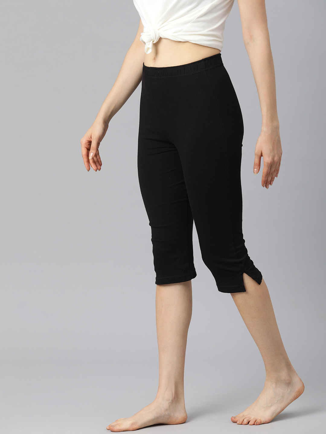 Women Side Slit Capri NYC351 - notyetbyus