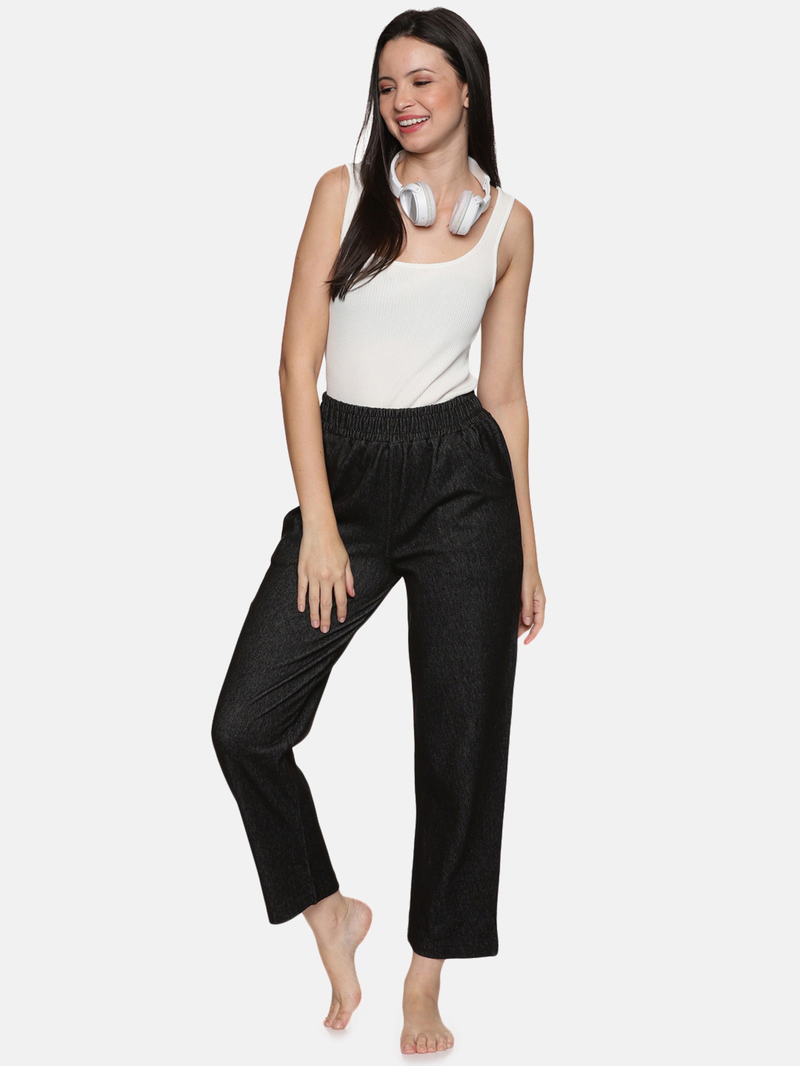Women knit denim stretchable Pant NYS569 - notyetbyus