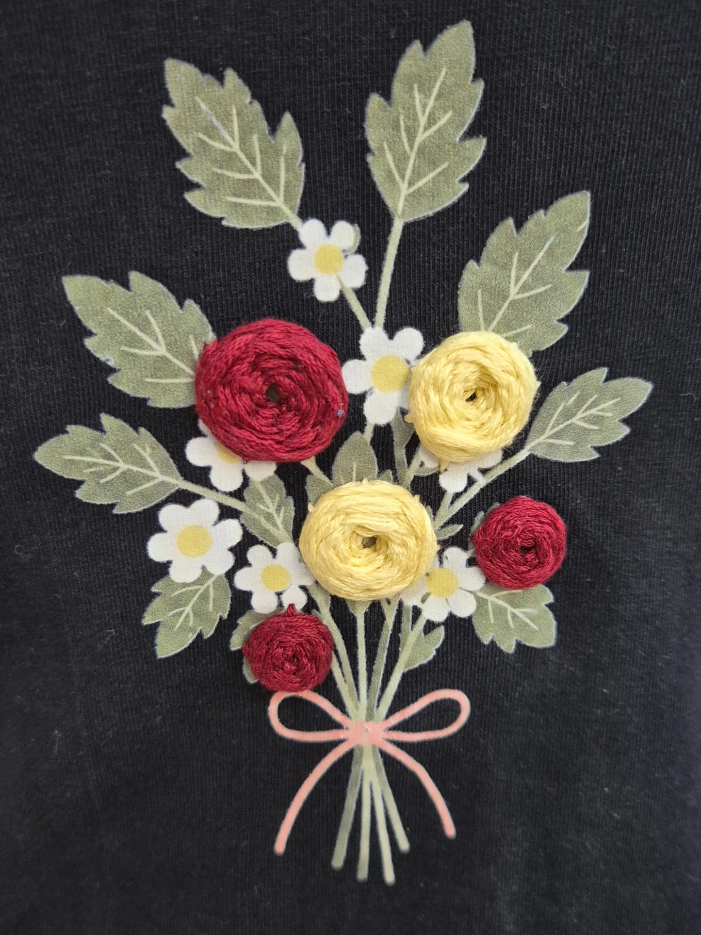 DIY Embroidery Kit with Women Front Open Stretchable Half Sleeve Blouse E010 – Maroon