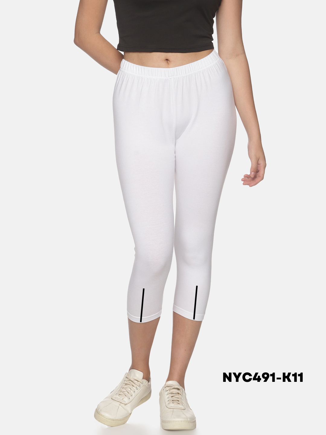 Women Stretchable Printed Legging Capri NYC491-K11 - notyetbyus