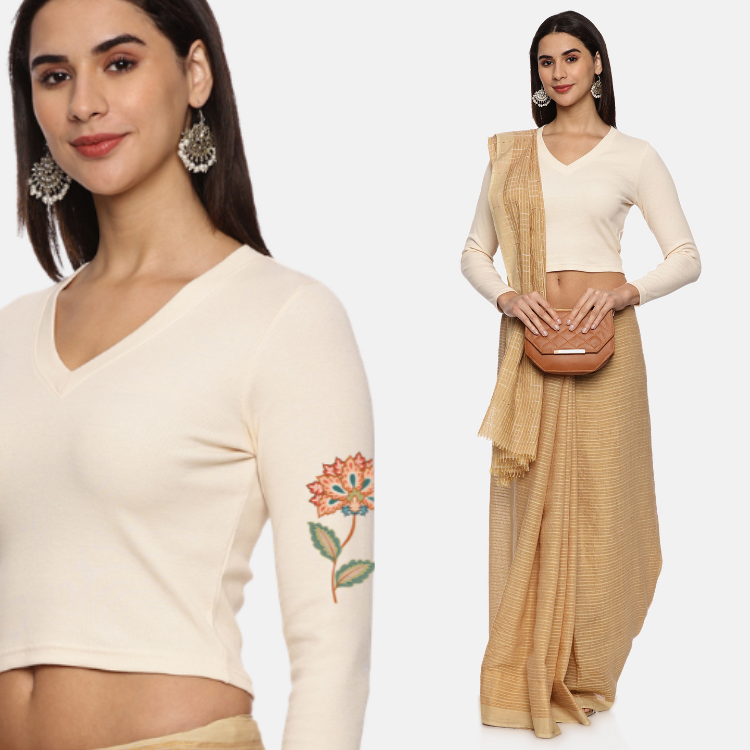 Full Sleeve Rib Blouse