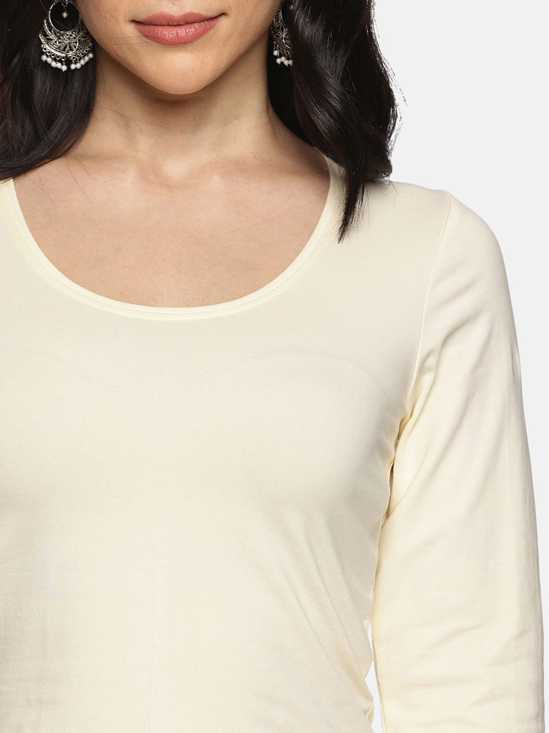 Women Three Fourth Sleeve Back Print Stretchable Blouse U0103 - notyetbyus