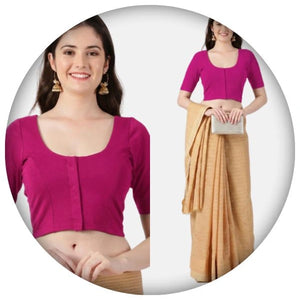 Front Open Half Sleeve Blouse