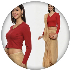 Full Sleeve Rib Blouse